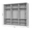 Kleiderschrank mit zwei Glastüren und Rahmen Neiafu 48, Farbe: Kaschmir, Maße: 224 x 272 x 56 cm, inkl. Innenbeleuchtung, drei Kleiderstangen
