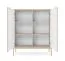 Highboard / Kommode mit zwei Türen Worthing 76, Farbe: Kaschmir, sechs Fächer, 1 Meter breit, Beine und Griffe: Gold, ABS-Kantenschutz, für Wohnzimmer