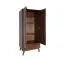 Kleiderschrank mit einer Schublade Engordany 05 | Buche Vollholz massiv | lackiert | Drehtürenschrank | eine Kleiderstange | Farbe: Walnuss | Maße: 200 x 90 x 58,5 cm