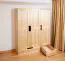 Kleiderschrank / Drehtürenschrank Kiefer massiv Vollholz natur 009 - Abmessung 190 x 133 x 60 cm (H x B x T)
