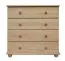 Kommode Kiefer massiv Vollholz natur Junco 138 – Abmessung 82 x 80 x 42 cm (H x B x T)