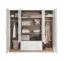 Drehtürenschrank / Kleiderschrank Hannut 11, Farbe: Weiß / Eiche - Abmessungen: 190 x 200 x 56 cm (H x B x T)