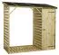 Kaminholzunterstand mit Schrank - Abmessungen: 220 x 100 x 215 cm (L x B x H)