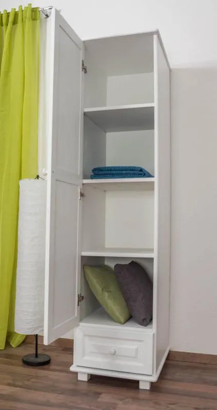 Vorzimmerschrank Landhaus Kiefer, Farbe: Weiß 190x47x60 cm Abbildung