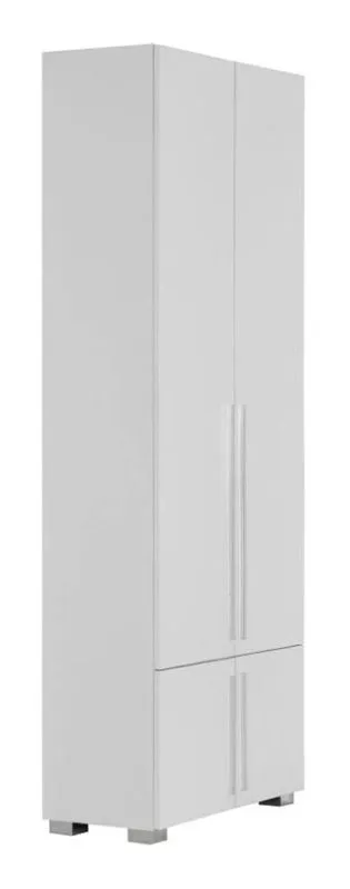 80 cm breiter Kleiderschrank mit 4 Türen | Farbe: Weiß Abbildung