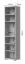 Schrank Garim 46, Farbe: Weiß Hochglanz - Abmessungen: 194 x 46 x 35 cm (H x B x T)