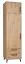 Kleiderschrank & Schrankaufsatz mit viel Stauraum Gondomar 09, Farbe: Eiche Artisan - Abmessungen: 240 x 63 x 54 cm (H x B x T), mit 2 Türen und 5 Fächern