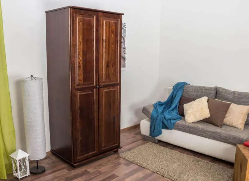 Kleiderschrank, Breite: 80 cm, Farbe: Nuss Abbildung