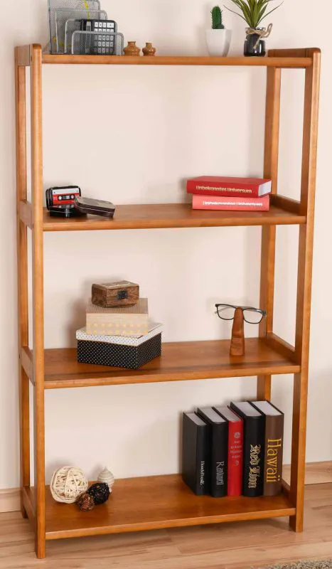 Regal Kiefer massiv Vollholz Eichefarben Junco 56B - 125 x 70 x 30 cm (H x B x T)