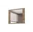 Waschtischunterschrank inkl. Spiegelpaneel Jalon mit Siphonausschnitt, Farbe: Eiche Wotan / Schwarz matt - 57 x 60 x 35 cm (H x B x T)