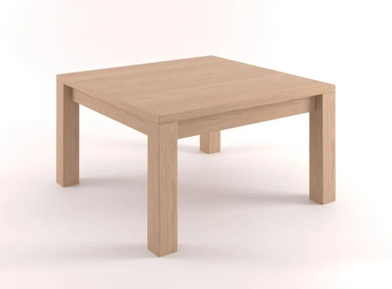 Beistelltisch Couchtisch Eiche massiv Natur 50x75x75 cm Abbildung