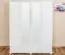 Kleiderschrank Kiefer Vollholz massiv weiß Junco 02 - Abmessung 195 x 162 x 59 cm
