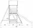 Spielturm S14B inkl. Wellenrutsche, Doppelschaukel-Anbau, Sandkasten, Kletterwand und überdachte Sitzbank - Abmessungen: 340 x 380 cm (B x T)