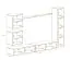 Wohnwand im außergewöhnlichen Design Balestrand 119, Farbe: Weiß / Grau - Abmessungen: 180 x 280 x 40 cm (H x B x T), mit fünf Türen