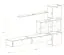 Elegante Wohnwand Balestrand 293, Farbe: Weiß / Schwarz - Abmessungen: 200 x 310 x 40 cm (H x B x T), mit genügend Stauraum