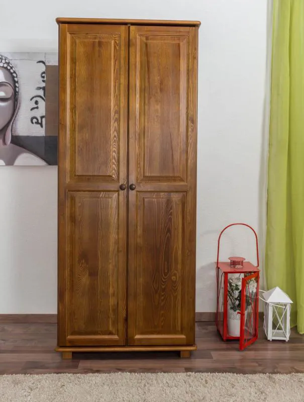 Massivholz-Schrank, Farbe: Eiche 190x80x60 cm Abbildung
