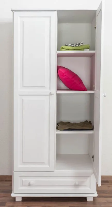 Kleiderschrank massiv weiss