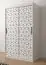 Außergewöhnlicher Kleiderschrank mit fünf Fächern Dom 46, Farbe: Weiß matt - Abmessungen: 200 x 120 x 62 cm (H x B x T), mit genügend Stauraum