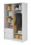 Schwebetürenschrank mit zwei Schubladen und einer Kleiderstange Kirkdale 08, Farbe: Weiß - Abmessungen: 214 x 154 x 62 cm (H x B x T)