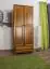 Massivholz-Kleiderschrank, Farbe: Eiche 190x80x60 cm Abbildung