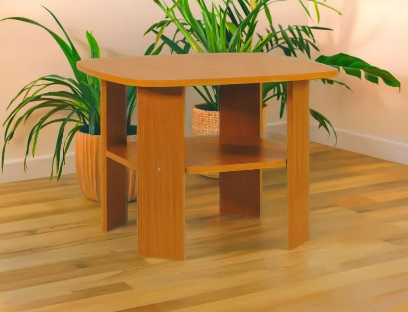 Couchtisch Grogol 13, Farbe: Erle - Abmessungen: 65 x 65 x 50 cm (B x T x H)