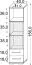 Regal Trelew 22, Farbe: Wenge / Ahorn - 156 x 40 x 41 cm (H x B x T)