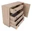 Kommode mit 5 Schubladen Niel 17, Farbe: Eiche / Anthrazit - Abmessungen: 95 x 135 x 40 cm (H x B x T)