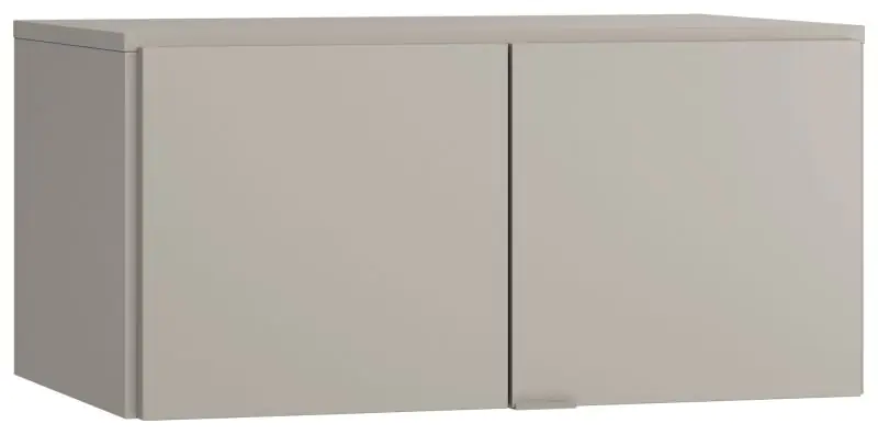 Aufsatz für zweitürigen Kleiderschrank Bentos 13, Farbe: Grau - Abmessungen: 45 x 93 x 57 cm (H x B x T)