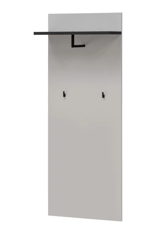 Garderobe | 1 Ablagefläche | Farbe: Kaschmir / Schwarz | 2 Haken | 1 Kleiderstange | Maße: 60 x 28 x 157 cm | Funktionalität & Komfort