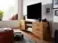 TV-Unterschrank / Lowboard, Farbe: Eiche - Abmessungen: 55 x 160 x 40 cm (H x B x T); TV-Unterschrank / Lowboard, Farbe: Eiche, teilmassiv - Abmessungen: 55 x 160 x 40 cm (H x B x T)