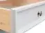 Schreibtisch Gyronde 23, Kiefer massiv Vollholz, Farbe: Weiß / Eiche - 77 x 155 x 53 cm (H x B x T)