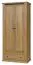 Drehtürenschrank / Kleiderschrank Matam 01, Farbe: Eiche - 200 x 90 x 54 cm (H x B x T)