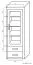 Vitrine Vanimo 23, Farbe: Eiche - Abmessungen: 202 x 70 x 42 cm (H x B x T)