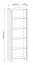 Schrank Braianik 09 in Eiche Wotan mit 5 offenen Fächern, 4 Einlegeböden, Füße 36 mm dick, ABS, für Wohnzimmer, Büro, 200 x 66 x 37 cm