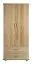 schmaler Schrank Kiefer massiv Natur 195x80x59 cm Abbildung