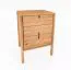Nachtkommode Wellsford 07 Wildeiche massiv geölt - Abmessungen: 69 x 60 x 36 cm (H x B x T)