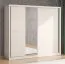 Breiter Kleiderschrank / Schiebetürenschrank Apatin 05, 2,5 Meter breit, Farbe: Kaschmir, zwei Kleiderstangen, 10 Fächer, Spiegel, Maße: 215,5 x 251 x 60 cm