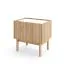 Couchtisch Ashford 05, Farbe: Eiche Riviera / Marmor Bianco - Abmessungen: 48 x 50 x 37 cm (H x B x T)