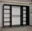 Schiebetürenschrank mit 10 Fächer Jotunheimen 276, Farbe: Schwarz - Abmessungen: 208 x 250,5 x 62 cm (H x B x T)