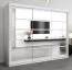 Schiebetürenschrank / Kleiderschrank Aizkorri 06B mit Spiegel, Farbe: Weiß matt - Abmessungen: 200 x 250 x 62 cm (H x B x T)