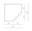 Jugendzimmer Drehtürenschrank / Eckschrank Chiny 02, Farbe: Eiche / Grau - Abmessungen: 190 x 90 x 90 cm (H x B x T)