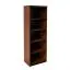 Regal Mojokerto 12, Farbe: Walnuss / Schwarz - Abmessungen: 194 x 55 x 39 cm (H x B x T)