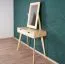 Schminktisch Kiefer massiv natur Aurornis 65 - Abmessungen: 150 x 96 x 40 cm (H x B x T)