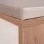 Sitzbank mit Stauraum / Schuhschrank Gataivai 17, Farbe: Beige Hochglanz / Walnuss - 48 x 70 x 36 cm (H x B x T)