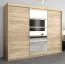 250 cm breiter Kleiderschrank mit 10 Fächern und 3 Türen | Farbe: Sonoma Eiche Abbildung