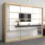 250 cm breiter Kleiderschrank mit 10 Fächern und 3 Türen | Farbe: Sonoma Eiche Abbildung