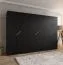 Drehtürenschrank | Farbe: Schwarz | 6 Türen | 3 Kleiderstangen | ABS-Kanten | Griffe: Kaschmir | Maße: 300 x 52 x 202 cm | Soft-Close-Funktion | 3 Fächer