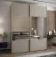 Kleiderschrank / Schiebetürenschrank | Farbe: Kaschmir | 245,5 x 190 x 64 cm | 2 Schiebetüren | 11 Fächer |Spiegel | Soft-Close | 2 Kleiderstangen