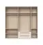 Heller Drehtürenschrank mit fünf Türen Neiafu 17, Farbe: Kaschmir, zwei Schubladen, Soft-Close-Funktion, drei Kleiderstangen, Maße: 224 x 227 x 56 cm