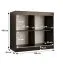 Neutrale Kommode Liskamm 51, Farbe: Schwarz matt / Weiß matt - Abmessungen: 100 x 100 x 45 cm (H x B x T), mit vier Fächern